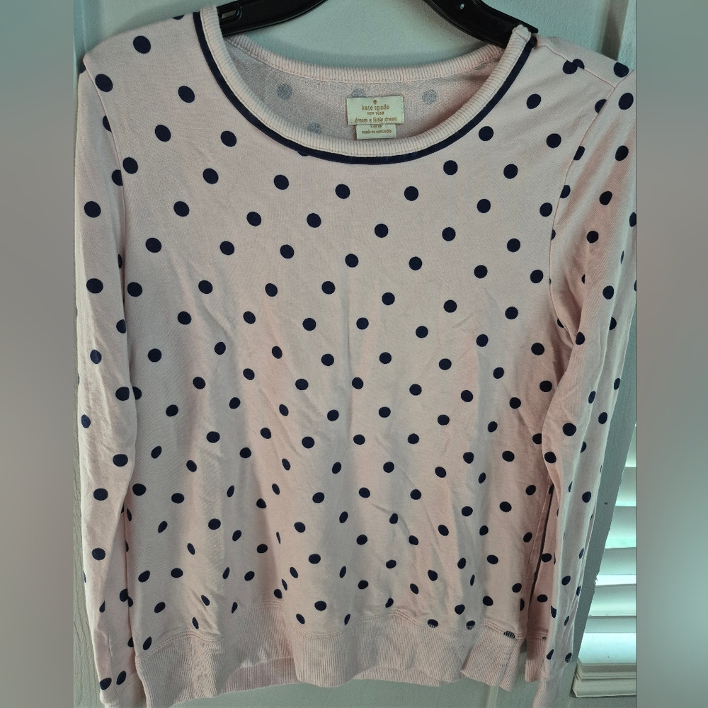 Kate Spade Pink Polka Dot Pijamas Set